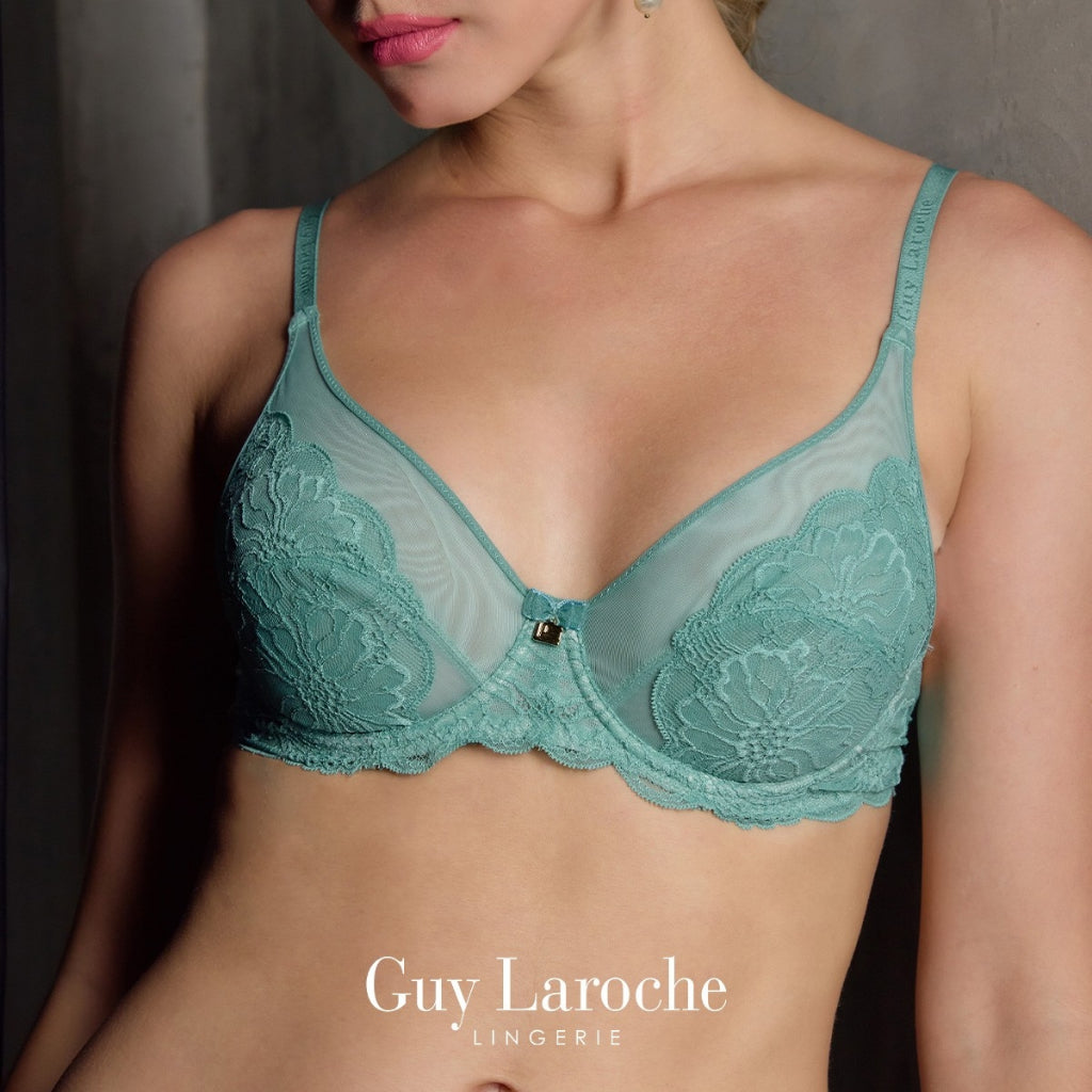 Guy Laroche Lingerie - เสื้อใน บราลูกไม้ ซีทรู (Dramatic Collection) กีลาโรช See Through Lace Bra GB3Q86