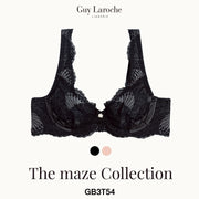 Guy Laroche Lingerie - เสื้อชั้นใน กีลาโรช บราลูกไม้ ซีทรู (The Maze Collection) See Through Lace Bra GB3T54