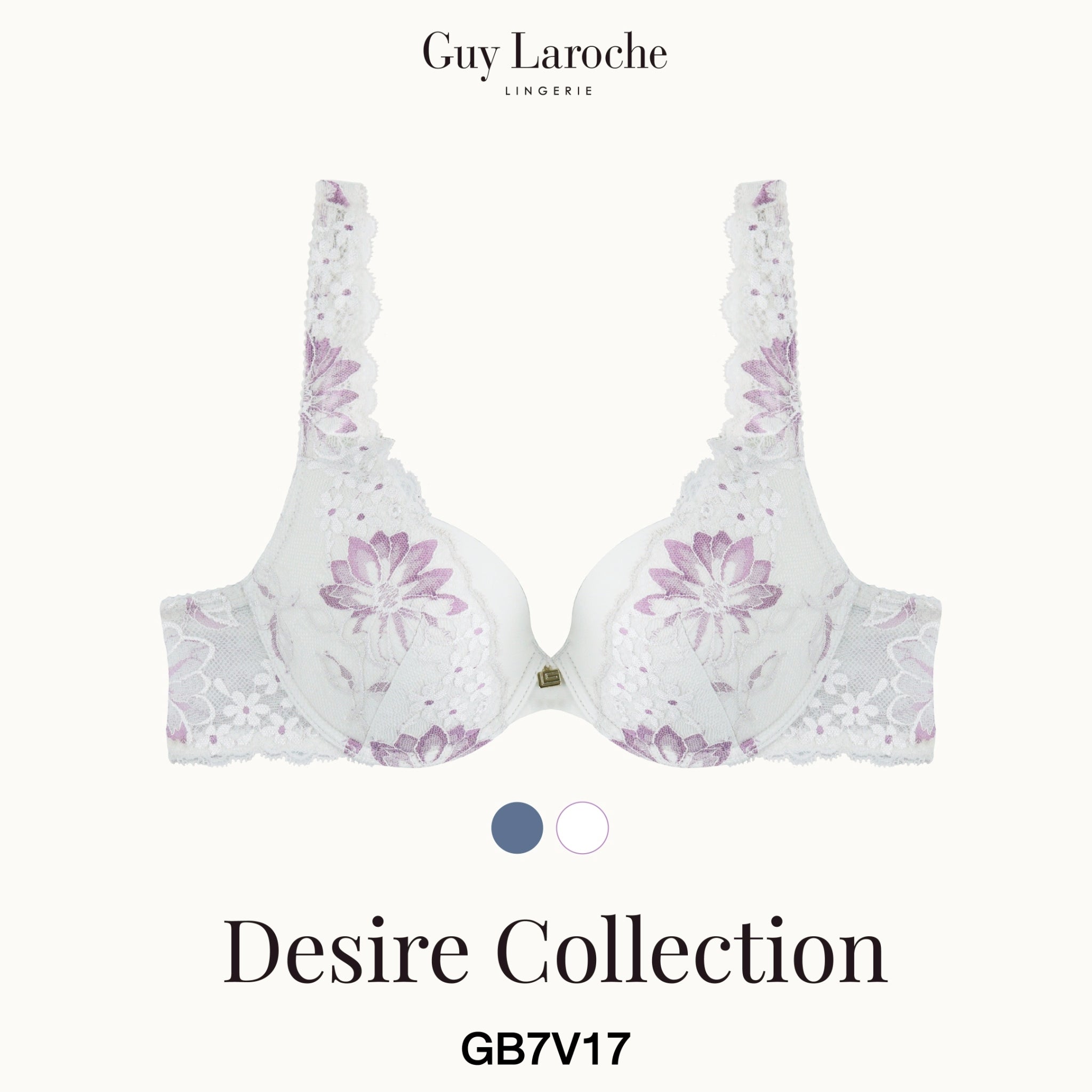 Guy Laroche Lingerie - Lace Bra with Underwire & Thin Padding (Desire Collection) Cup Mold GB7V17 - OCC LIFE