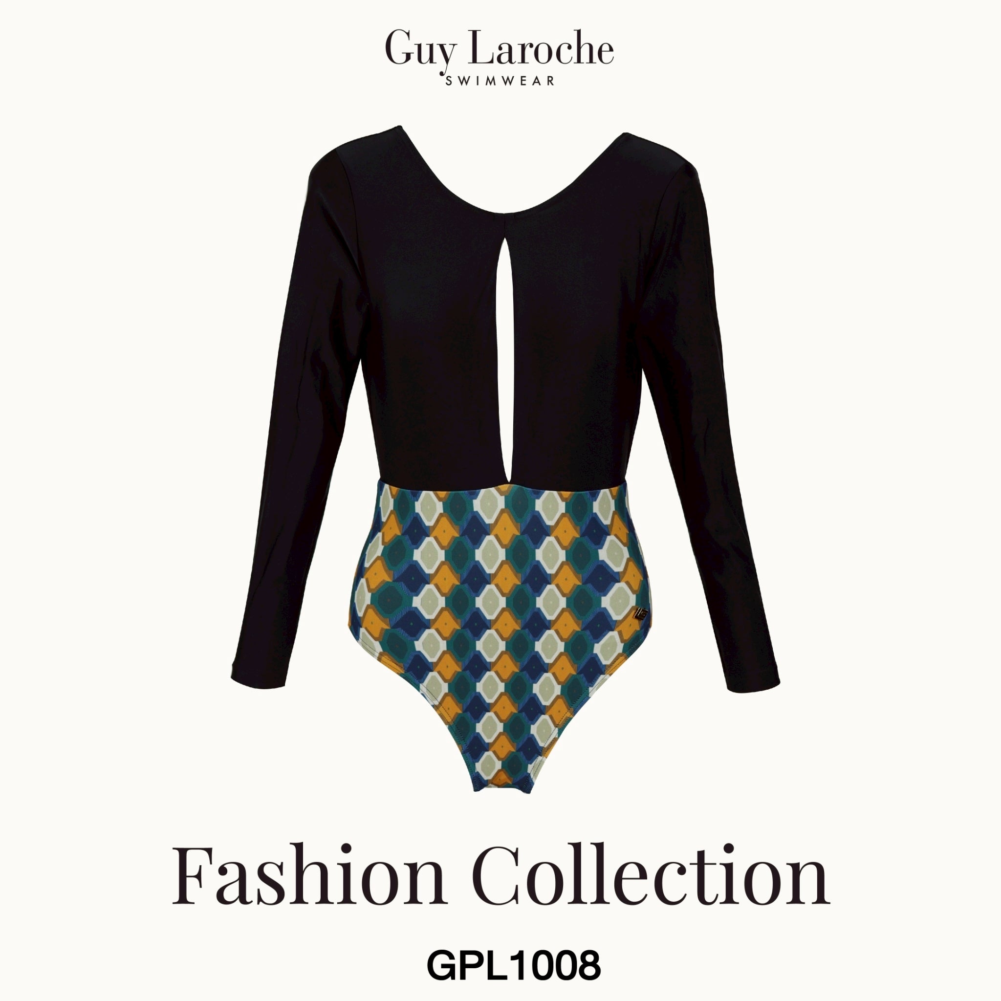 [Special Price] Guy Laroche Swimwear - Long Sleeve One-Piece Swimsuit GPL1008 - OCC LIFE