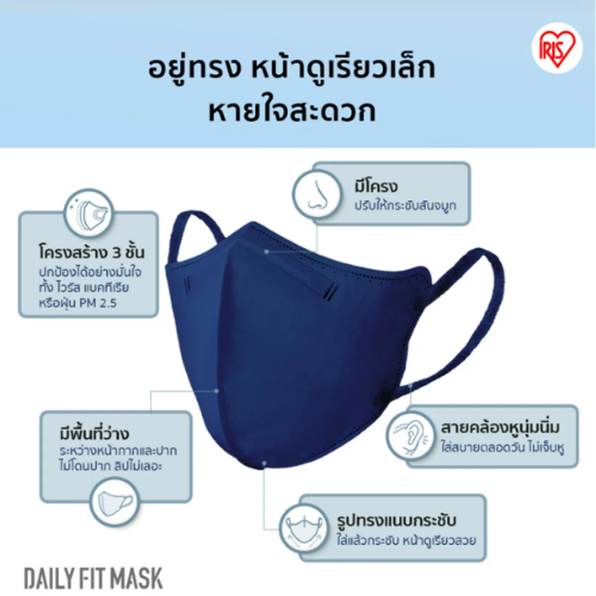 IRIS OHYAMA - Disposable Face Mask – Daily Fit 5 pcs - OCC LIFE