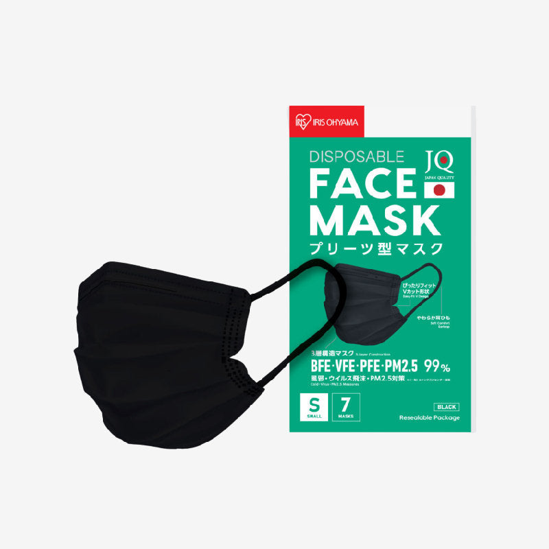 IRIS OHYAMA - Face Mask – Black (S Size) 7 pcs - OCC LIFE