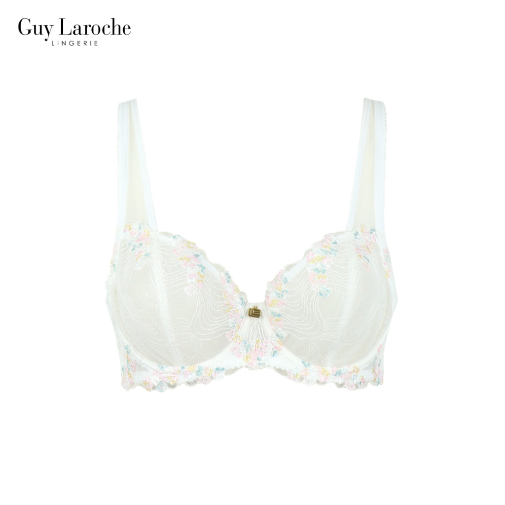 Guy Laroche Sugar Bon Bons Collection Elegant See-Through Floral Lace Bra GB3Q90 - OCC LIFE