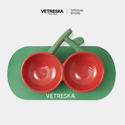 Vetreska - Cherry Ceramic Pet Bowl - OCC LIFE